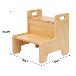 Step stool for playroom with handles